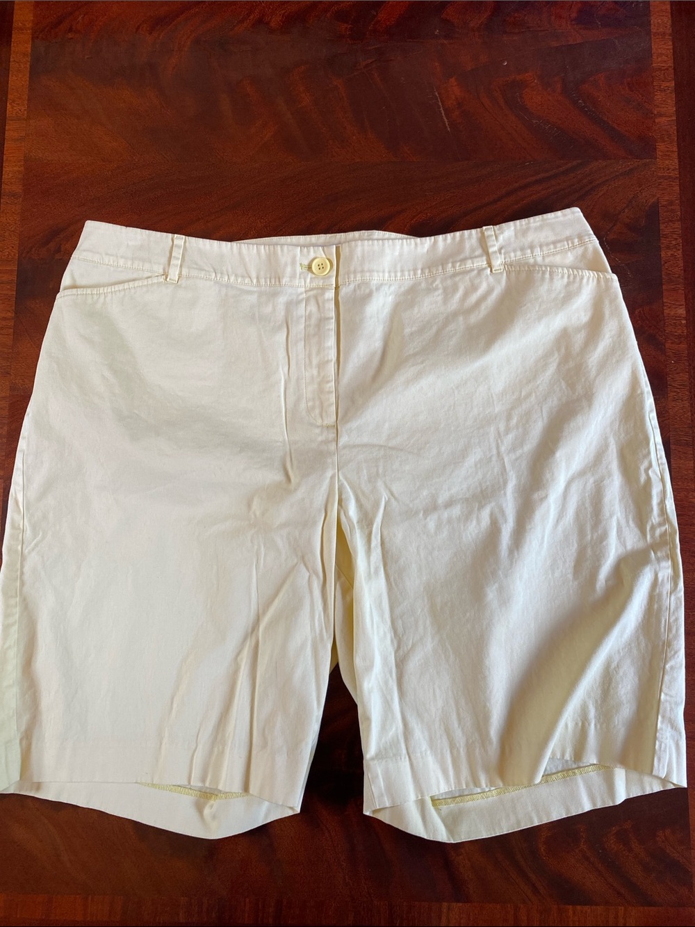 Talbots light yellow Midrise Bermuda Shorts